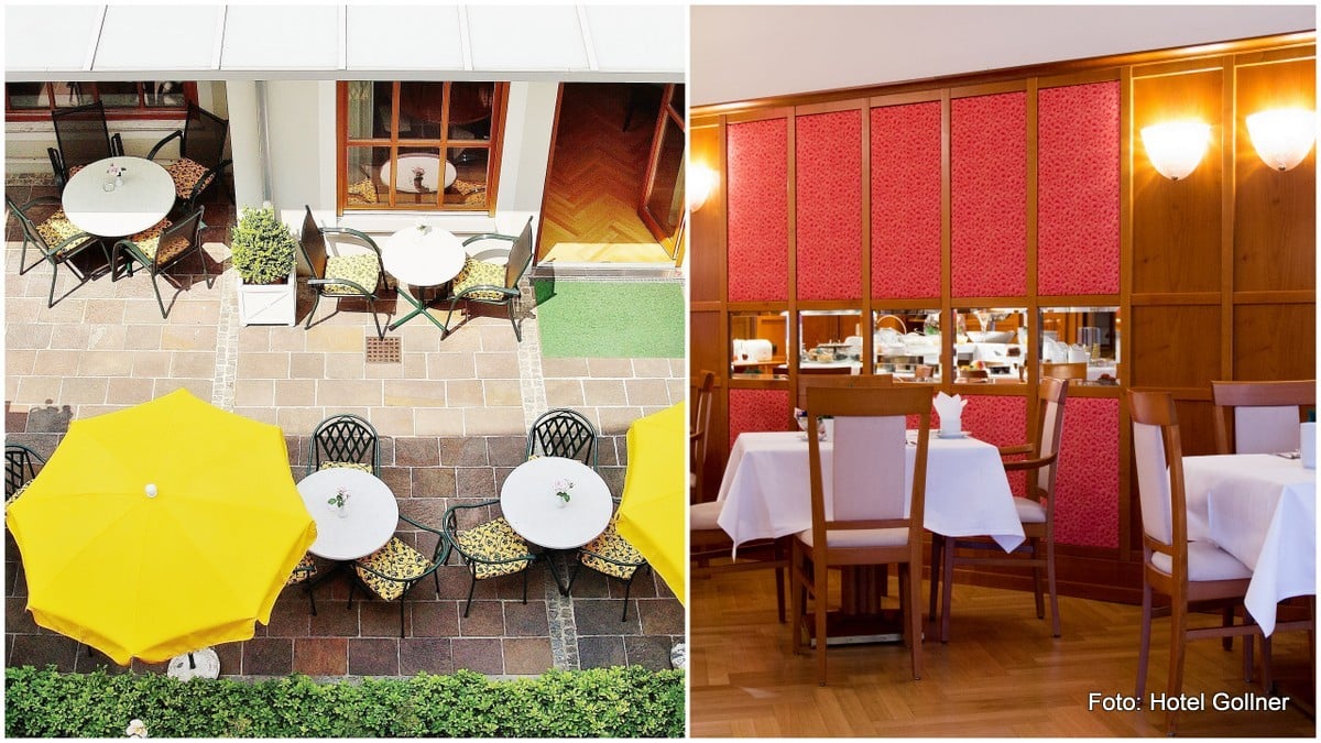 Hotel Gollner Frühstücksraum und Terrasse im Hotel Gollner in der Grazer Innenstadt